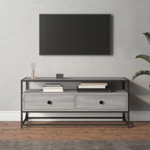VidaXL Tv-meubel 100x35x45 cm Bewerkt Hout Grijs Sonoma Eiken
