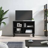 VidaXL TV-meubel 69,5x30x50 cm - Bewerkt Hout Zwart