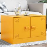 vidaXL - Salontafelx50x44 - cm - staal - geel