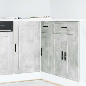 vidaXL - Keuken - onderkast - Porto - bewerkt - hout - betongrijs