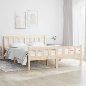 VidaXL Bedframe Massief Hout 120x190 cm - 4FT Small Double