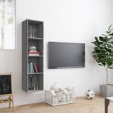 VidaXL Boekenkast/TV-meubel 143x30x36 cm - Bewerkt Hout - Grijs Sonoma