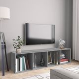 VidaXL Boekenkast/TV-meubel 143x30x36 cm - Bewerkt Hout - Grijs Sonoma