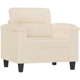 vidaXL Fauteuil 60 cm microvezelstof beige