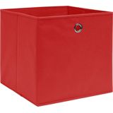 vidaXL-Opbergboxen-4-st-32x32x32-cm-stof-rood