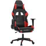 vidaXL-Massage-gamestoel-met-voetensteun-kunstleer-zwart-en-rood