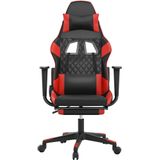 vidaXL-Massage-gamestoel-met-voetensteun-kunstleer-zwart-en-rood