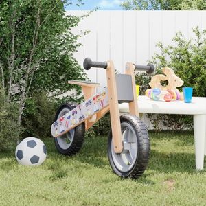 vidaXL Loopfiets voor kinderen grijs met print