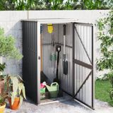 VidaXL Tuinschuur 88x89x161 cm Gegalvaniseerd Staal Antracietkleurig