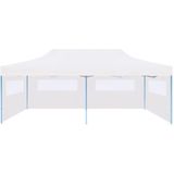 VidaXL Partytent Pop-up met Zijwanden 3x6 m Staal Wit