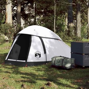 vidaXL - Koepeltent - 1-persoons - waterdicht - verduisterend - stof - wit