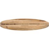 vidaXL Tafelblad rond Ø 60x1,5 cm massief ruw mangohout