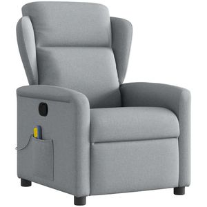 Massagestoel - Verstelbaar - Grijs - Stof - Massagefunctie