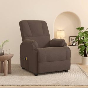 vidaXL - Sta-op-massagestoel - Kunstsuède - Bruin