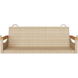 vidaXL Schommelbank 109x62x40 cm poly rattan beige