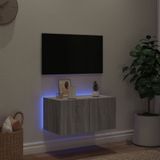 vidaXL Tv-wandmeubel met LED-verlichting 60x35x31 cm grijs sonoma