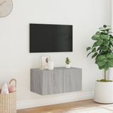 vidaXL Tv-wandmeubel met LED-verlichting 60x35x31 cm grijs sonoma