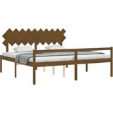 VidaXL Bedframe Massief Hout Honingbruin 200x200 cm