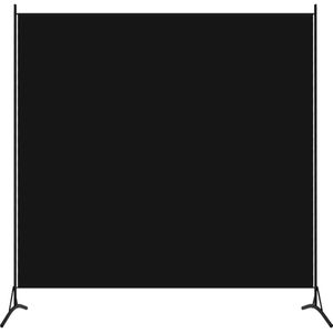 vidaXL Kamerscherm met 1 paneel 175x180 cm zwart