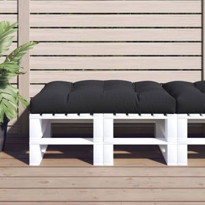 VidaXL Palletkussen 120x80x12 cm - Zwart Stof