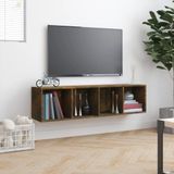 vidaXL-Boekenkast/tv-meubel-143x30x36-cm-bewerkt-hout-gerookt-eiken