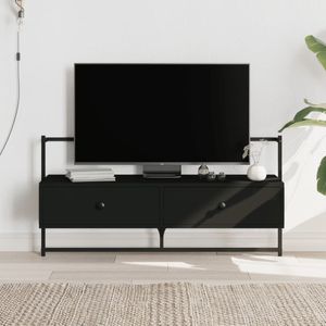 vidaXL-Tv-meubel-wandgemonteerd-100,5x30x51-cm-bewerkt-hout-zwart