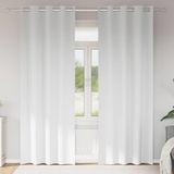 vidaXL Gordijnen - Verduisterend - Zuiverwit - Polyester - 2 Stuks