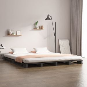 VidaXL-Palletbed-massief-grenenhout-grijs-120x200-cm