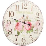 vidaXL-Wandklok-vintage-stijl-60-cm-bloemen