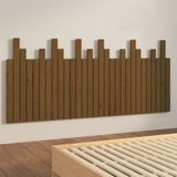 vidaXL Hoofdbord wandmontage 185x3x80 cm grenenhout honingbruin