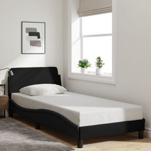 vidaXL Bedframe met hoofdeinde zonder matras 80x200 cm stof zwart