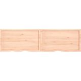 vidaXL Tafelblad 220x60x(2-4) cm onbehandeld massief eikenhout