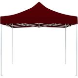 vidaXL Partytent professioneel inklapbaar 3x3 m aluminium wijnrood