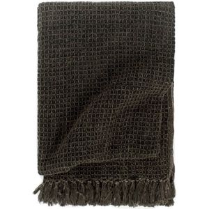 vidaXL Plaid 220x250 cm katoen antraciet en bruin