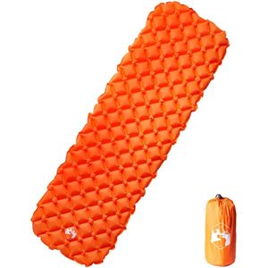 vidaXL Kampeermatras opblaasbaar 190x58x6 cm 1-persoons oranje