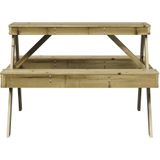 vidaXL Picknicktafel 105x134x75 cm geïmpregneerd grenenhout