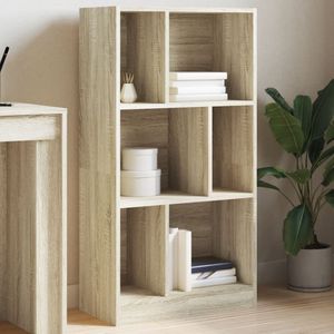 vidaXL Boekenkast 57x28,5x107,5 cm bewerkt hout sonoma eikenkleurig