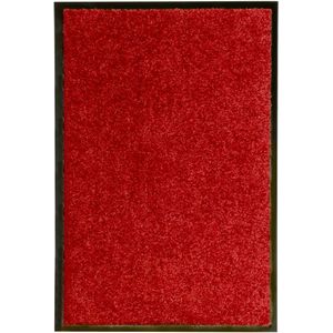 vidaXL Deurmat wasbaar 40x60 cm rood