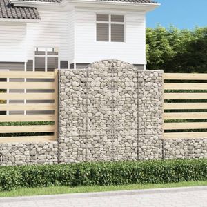 vidaXL Schanskorven 5 st gewelfd 200x50x200/220 cm ijzer