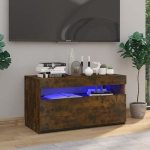 VidaXL Tv-meubel met LED-verlichting 75x35x40 cm - Gerookt Eikenkleurig