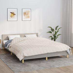 vidaXL-Verzwaringsdeken-220x230-cm-11-kg-stof-lichtcrèmekleurig