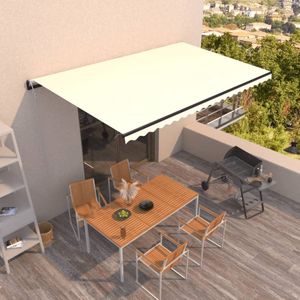 vidaXL Luifel automatisch uittrekbaar 500x300 cm crèmekleurig