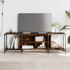 vidaXL Tv-meubel 153x37x50 cm bewerkt hout gerookt eikenkleurig