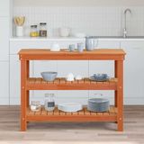 vidaXL - Werkbank - Wasbruin - 110.5 x 50 x 80 cm - Massief Grenenhout