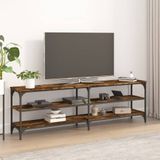 vidaXL Tv-meubel 160x30x50 cm bewerkt hout gerookt eikenkleurig