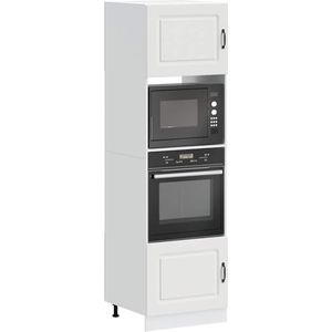 vidaXL Ovenkasten Lucca - Hout Wit - Ruimtebesparend Ontwerp