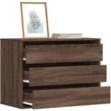 vidaXL Ladekast 80x41x58 cm bewerkt hout bruin eikenkleurig