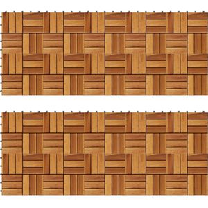 Terrastegels 30x30 cm Acacia - Set van 20