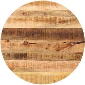 vidaXL Tafelblad rond Ø 80x3,8 cm massief ruw mangohout