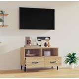 vidaXL Tv-meubel 80x36x50 cm bewerkt hout sonoma eiken